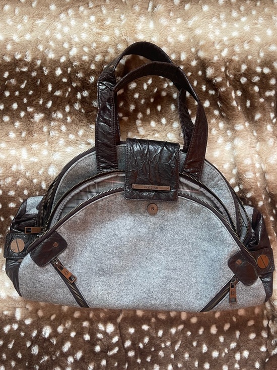 Matt And Nat Handbags - Matt & Nat felt and brown bowler bag